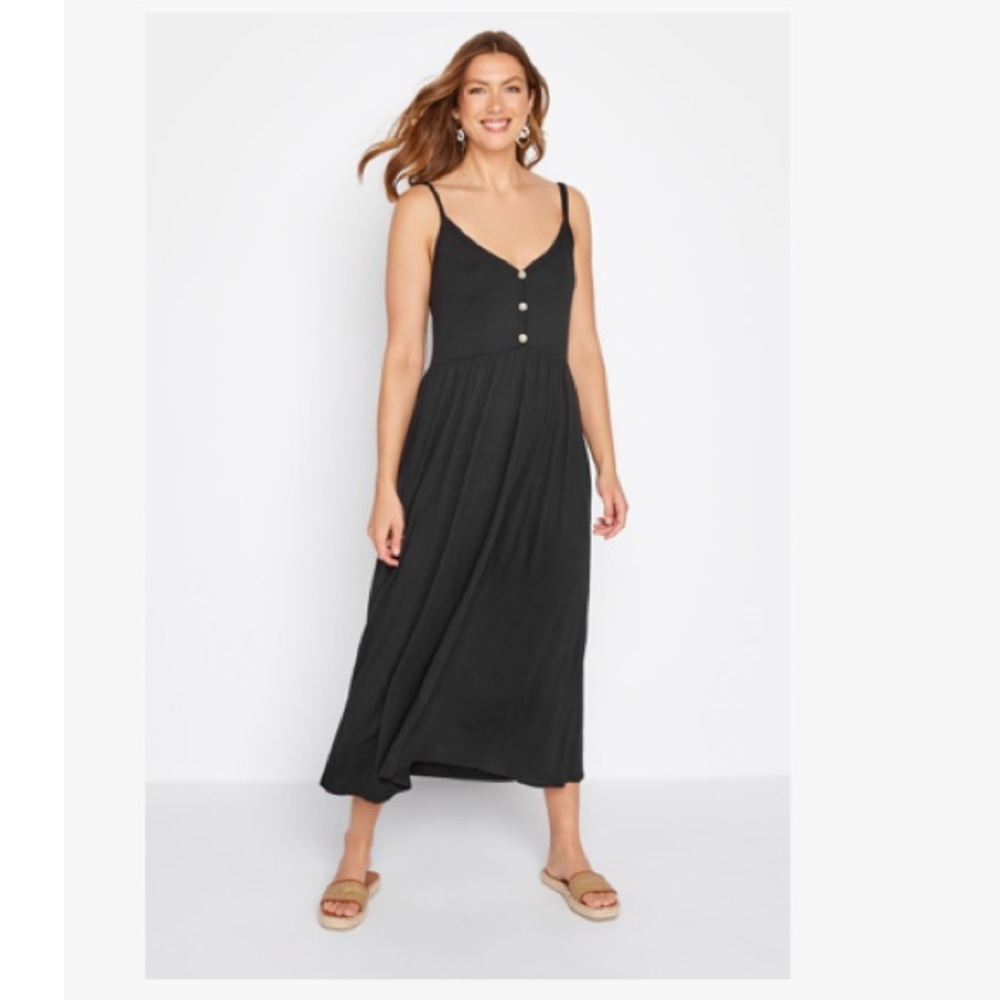 LTS Tall Black Strappy Dress